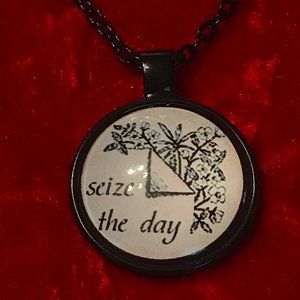 "Seize the Day"  Black Tone Necklace